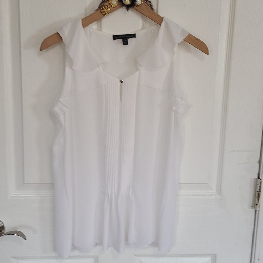 White flowy top